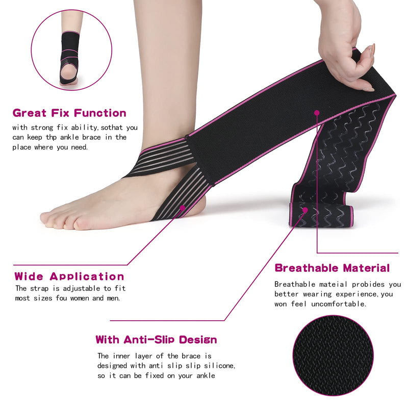 [Australia] - Ankle Support,Ankle Brace for Men and Women, Adjustable Ankle Compression Brace for Plantar fasciitis, arthritis sprains, muscle fatigue or joint pain, heel spurs, foot swelling,Suitable for Sports 1 Rose 