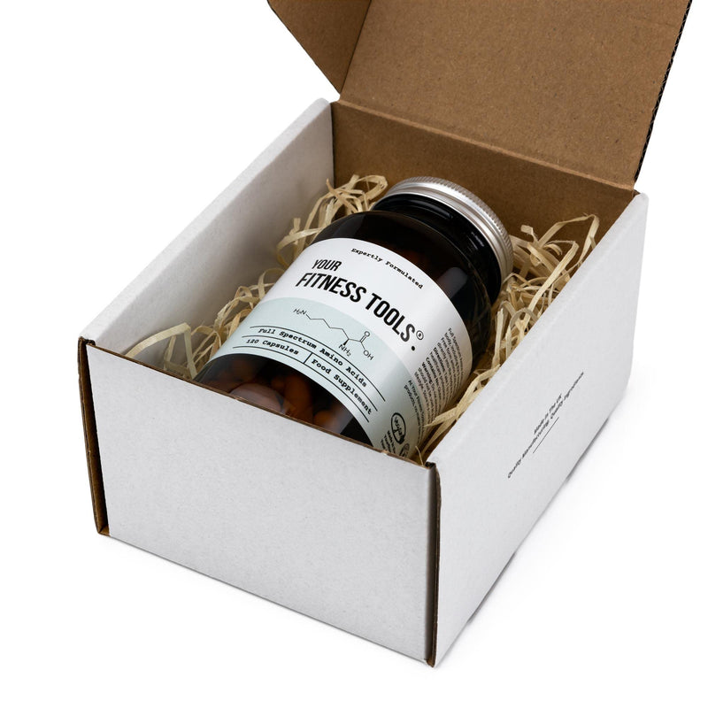 [Australia] - Full Spectrum Amino Acids – 120 x Free Form Amino Acids Vegan Capsule to Support Muscle Repair, Muscle Building - Made in The UK by Your Fitness Tools 