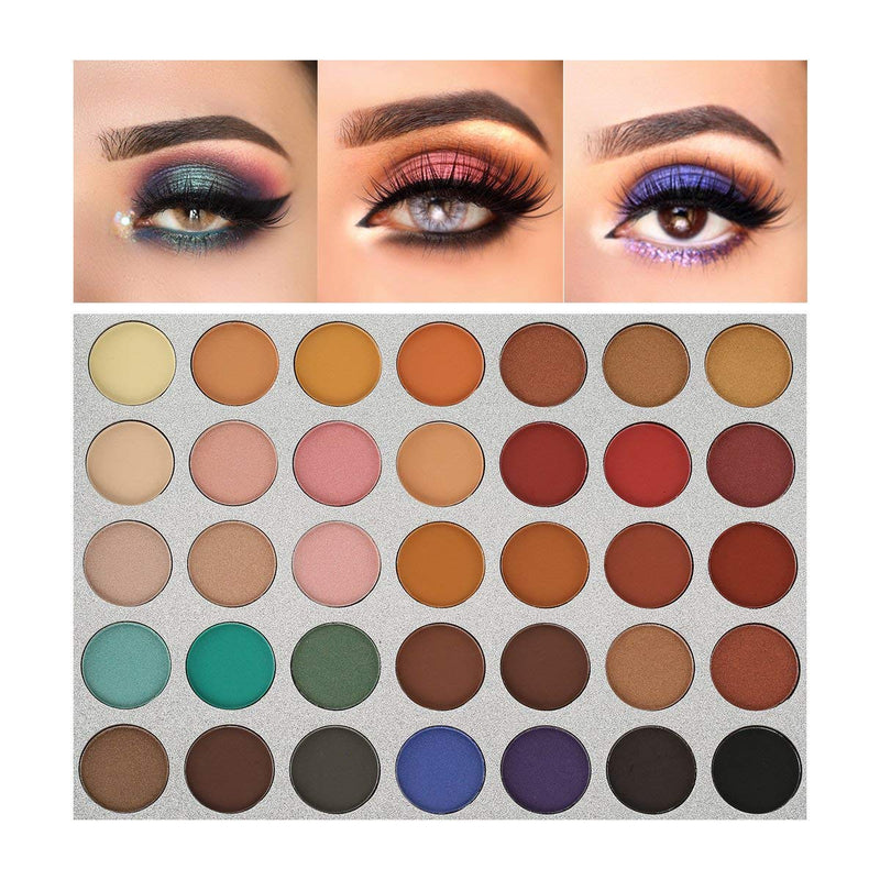 [Australia] - Eyeshadow Palette Matte Eyeshadow Pallet Pigmented Shades Makeup Palette Set Shimmer Foils Eye Makeup Long Lasting Palette of Shades 35 Colors Waterproof and Sweatproof 