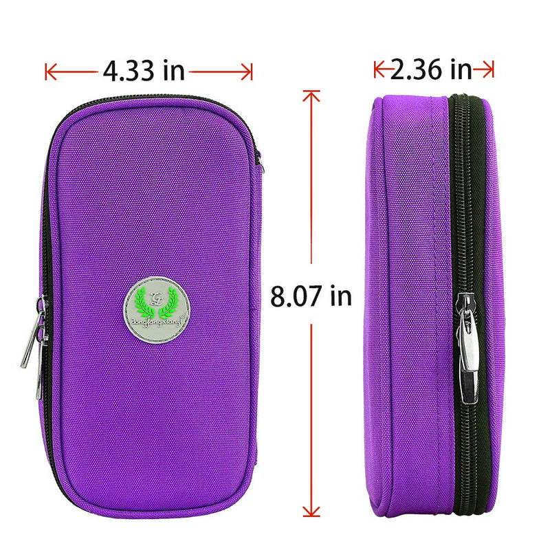 [Australia] - YOUSHARES Insulin Cooler Travel Case - Medication Diabetic Insulated Organizer Portable Cooling Bag for Insulin Pen and Diabetic Supplies with 2 Cooler Ice Pack (Purple) Purple 