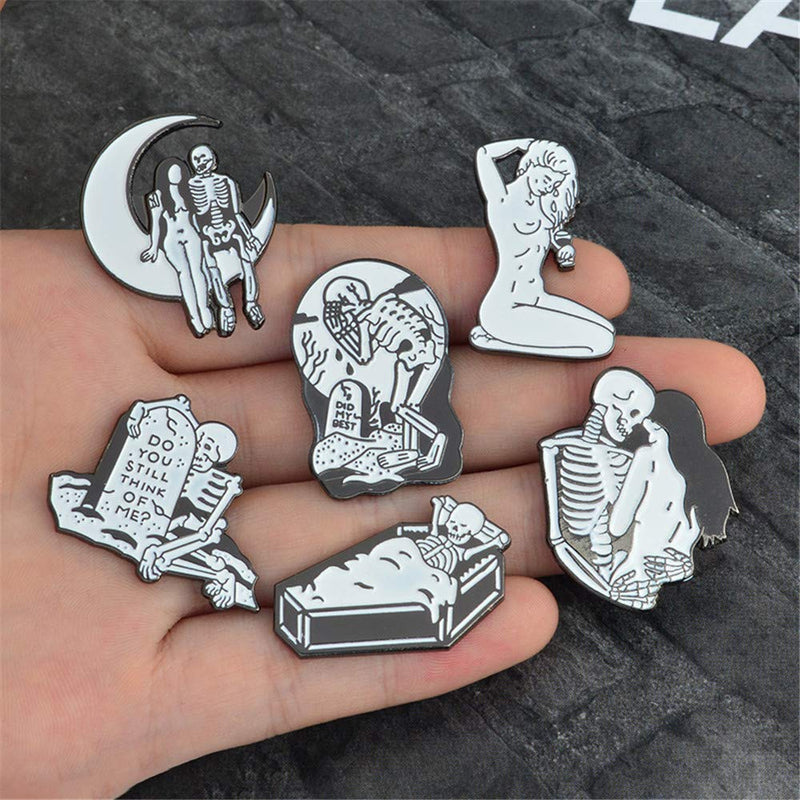 [Australia] - Enamel Pins set Cute Cartoon Brooches Lapel Badge Women Clothing Bag Decor (White1) 