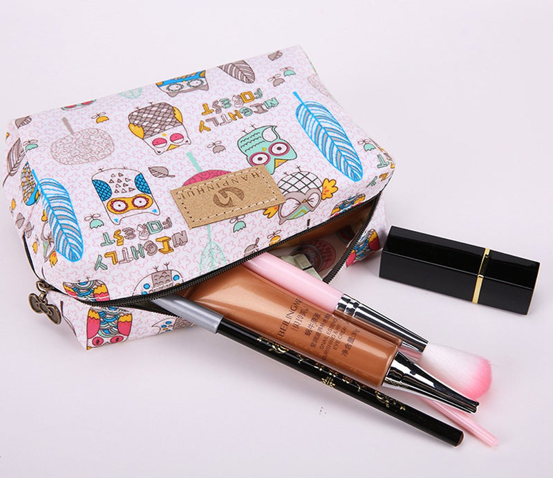 [Australia] - Cute Travel Makeup Pouch Cartoon Printed Toiletry Cosmetic Bag for Girls, Women (Lemon) Lemon 