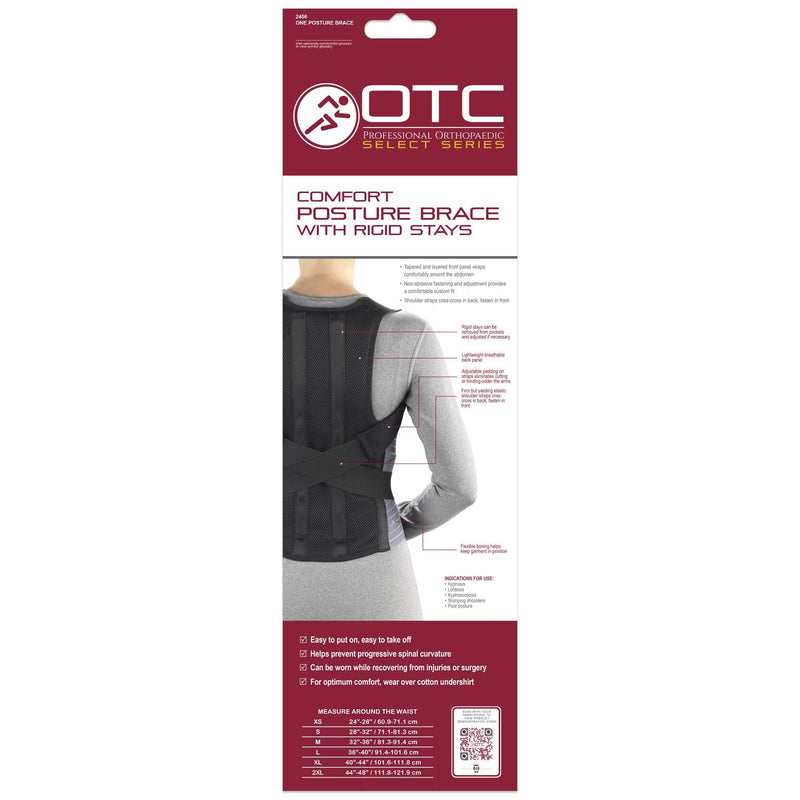 [Australia] - OTC Medical Posture Brace with Rigid Stays, Spinal Curve, Back Lumbar and Neck Support, Large 