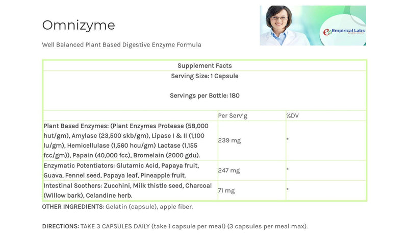 [Australia] - Empirical Labs Omnizyme 180 Caps 