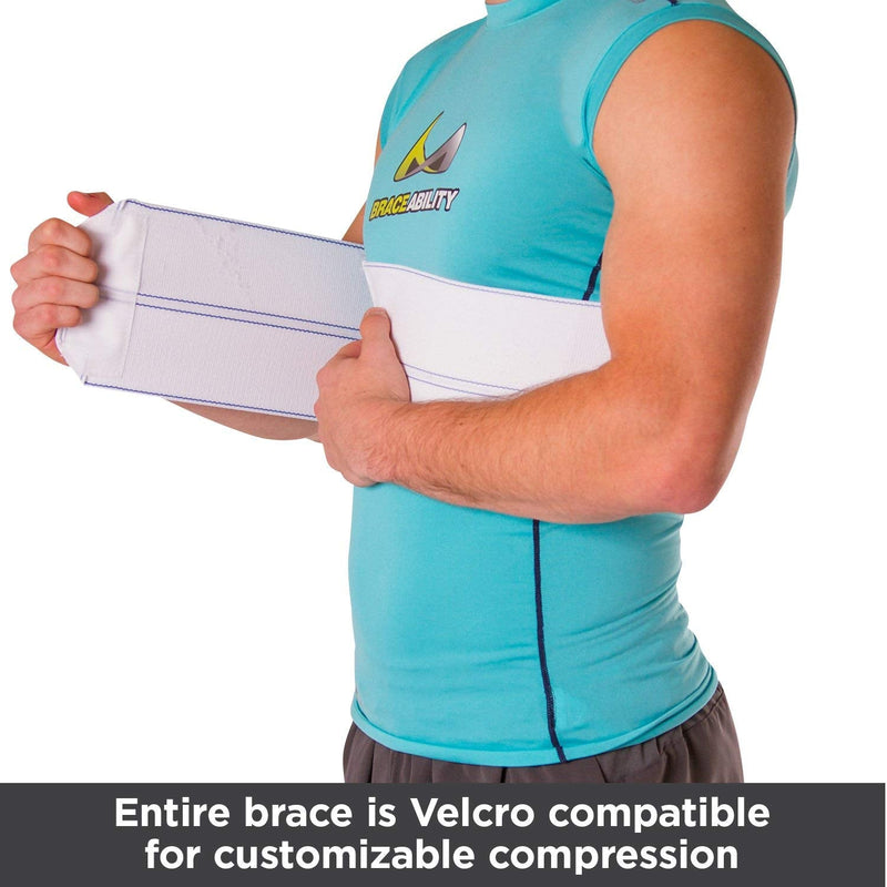 [Australia] - BraceAbility Broken Rib Brace | Elastic Chest Wrap Belt for Cracked, Fractured or Dislocated Ribs Protection, Compression and Support (Universal Male) Universal Male 