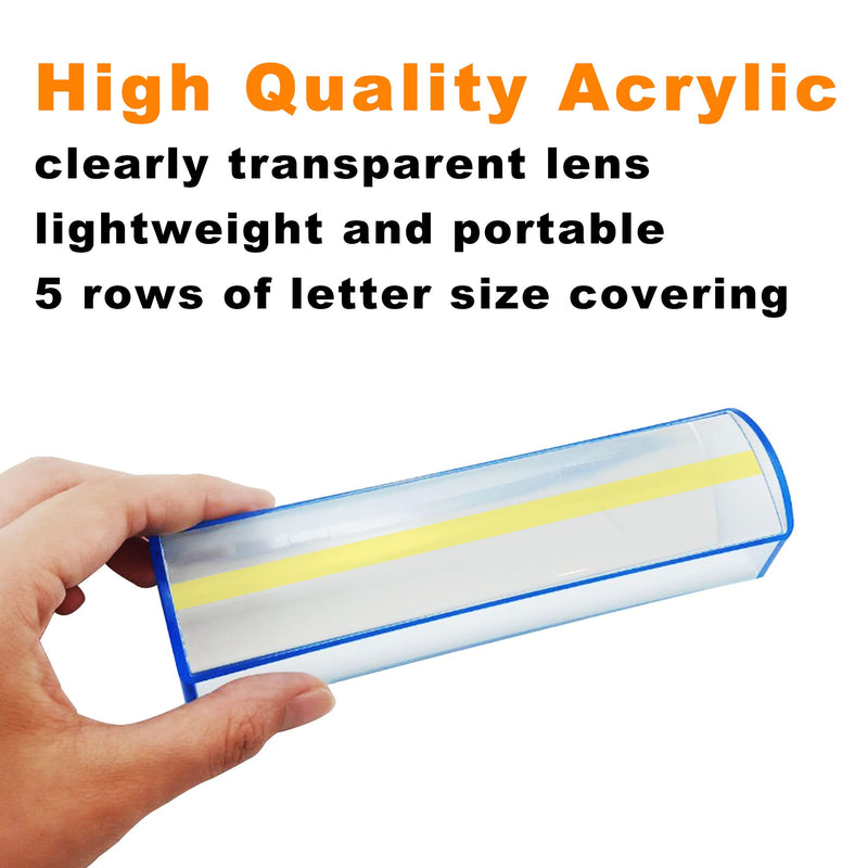 [Australia] - MagDepo Domed Bar Magnifier 3X 6 inch Optical Tool Bar Magnifying Glass with 1 Bonus 2X Bar Magnifier with Clip for Reading Small Prints, Books, and Maps 