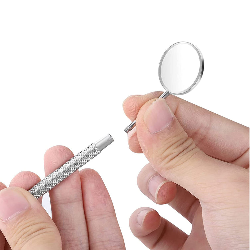 [Australia] - KINZIO Dental Mouth Mirror Oral Teeth Mirror Inspection Mirror Curve Angle Dentist Oral Care Mouth Checking Extension Tool Also uses for Eyelash Extensions. 