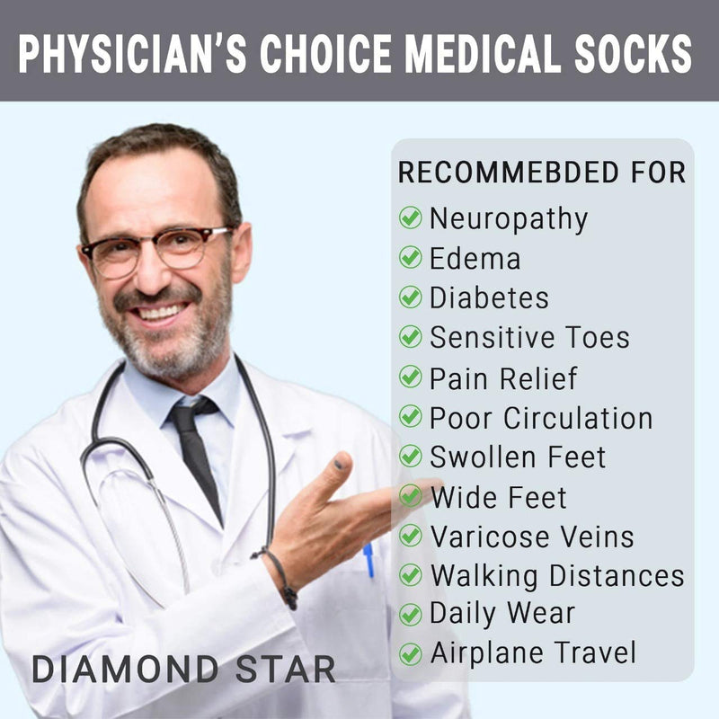 [Australia] - Diabetic Ankle Socks, Non-Binding Circulatory Doctor Approved Cushion Cotton Quarter Socks for Men’s Women’s 3,6,12 Pack 3 Pack White 13-15 