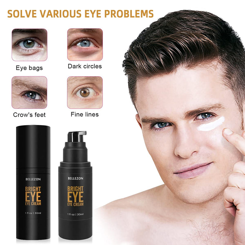 [Australia] - Eye Cream for Men, Anti-aging, Fade Out Dark Circle, Reduce Puffiness Wrinkle, Under Eye Cream with Hyaluronic Acid, Gifts for Men Dad Husband Boyfriend Fathers Day(1 OZ) 