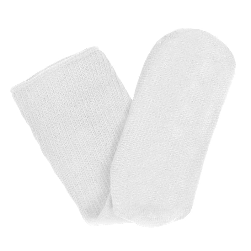 [Australia] - Extra Wide Socks 2-Pairs for Swollen Feet and Legs. Calf Length for Men and Women. Ideal for Edema, Lymphedema, Bariatric, Diabetic Relief. (White) Plain White 