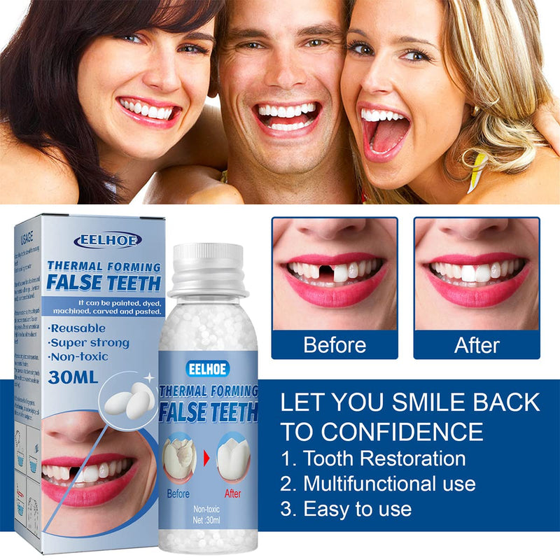 [Australia] - Tooth Repair Kit - Temporary Teeth Replacement Kit for Temporary Restoration of Missing & Broken Teeth Replacement Dentures, DIY Heat Fit Beads… 