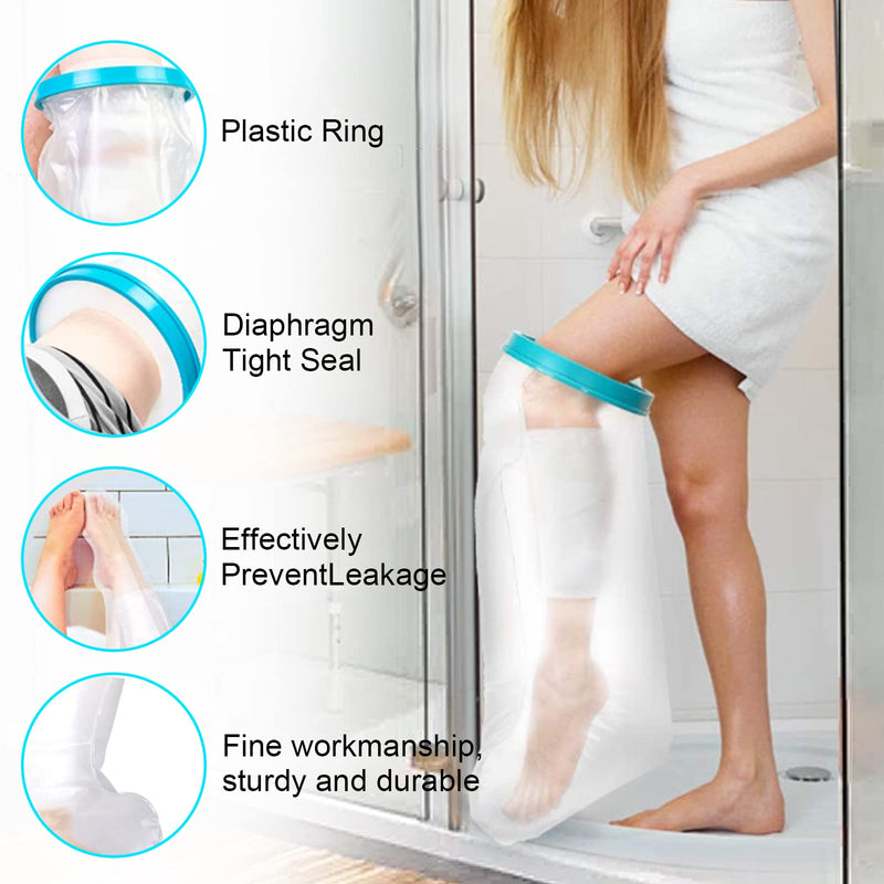 [Australia] - Cast Covers for Shower Leg, Waterproof Ankle Cast Cover for Shower and Bath, Reusable Cast Bag Leg Foot Protector Keep Wound Bandage Dry (24 inch) 