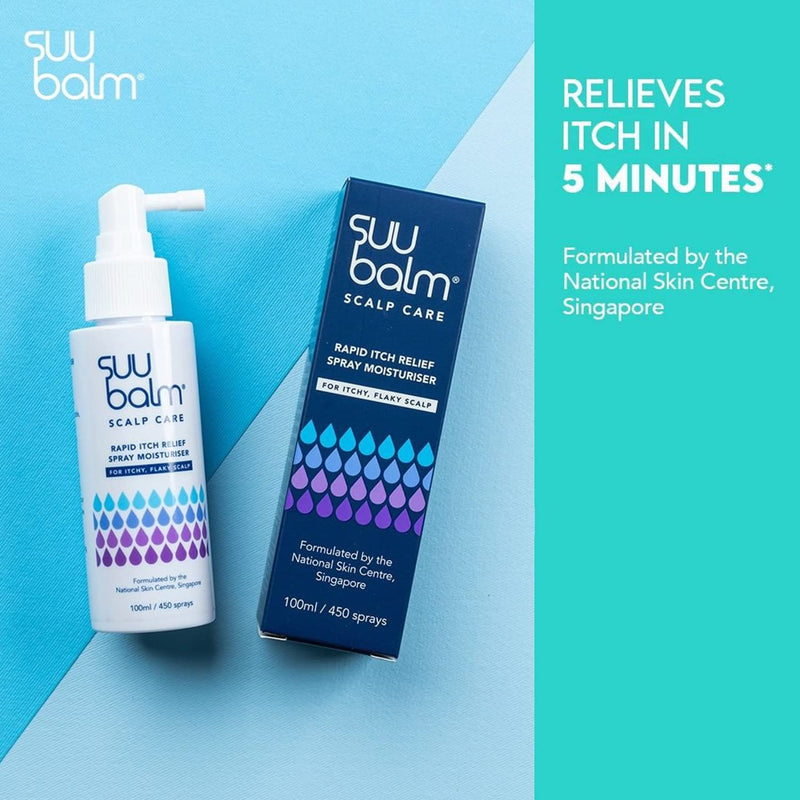 [Australia] - Suu Balm - Scalp Care Rapid Itch Relief Spray Moisturiser - Dry, Itchy, Flaky Scalp Treatment (100ml) 