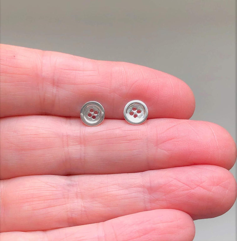 [Australia] - Katy Craig Premium Quality Button Earrings - Sterling Silver Gift 