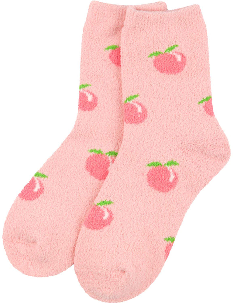 [Australia] - HASLRA Premium Soft Warm Microfiber Fuzzy Socks 2-5 Pairs Medium Wso106-peach 