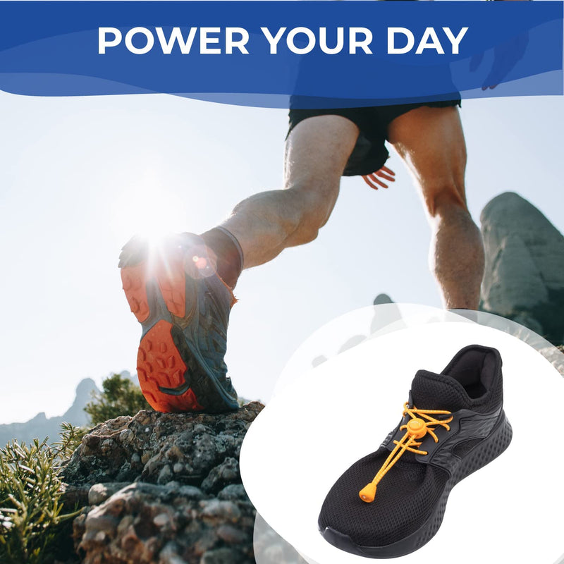 [Australia] - EVEREST FITNESS Elastic Laces Sports No Tie Shoe Laces Adjustable With Quick Release Fasteners For Kids, Adults, Running, Cycling & Exercise Orange 
