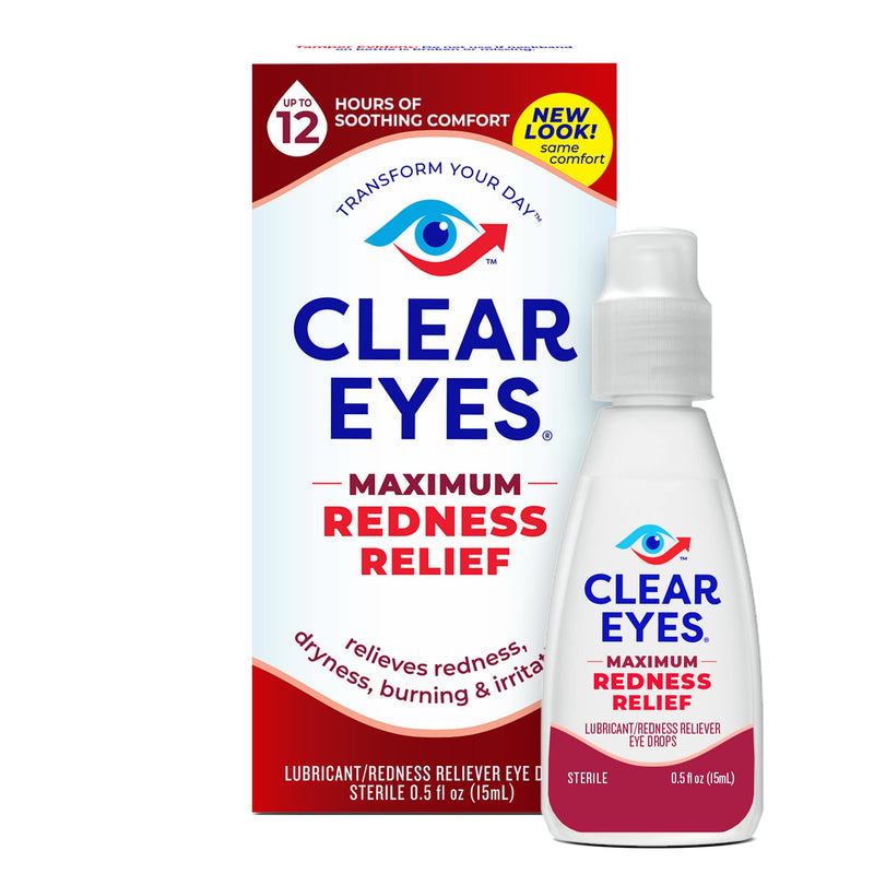 [Australia] - Clear Eyes Maximum Redness Eye Relief Eye Drops, 0.5 Fl Oz, Pack of 3 0.5 oz 0.5 Fl Oz (Pack of 3) 