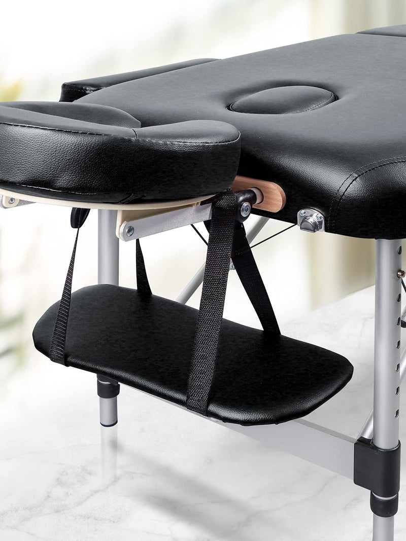 [Australia] - TOROKOM Soft Sponge Hanging Arm Rest for Massage Table, Hanging Arm Rest Sling Board Hanging Arm Rest Shelf Armrest Support for Massage Table SPA Beauty Salon Bed(Black) 