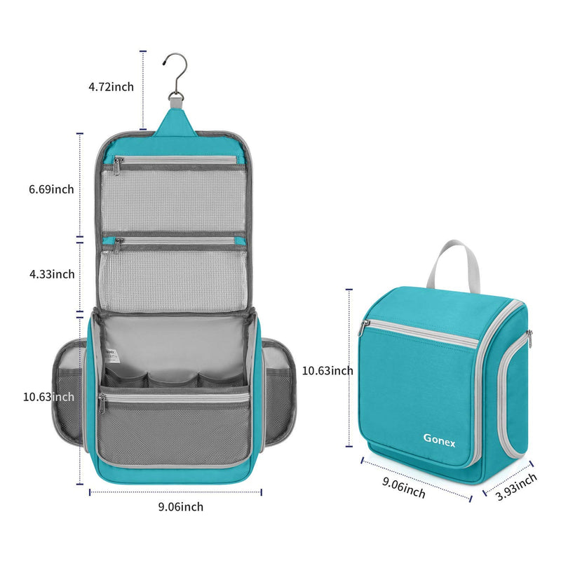 [Australia] - Gonex Hanging Toiletry Bag, Travel Organizer Bag for Makeup and Toiletries, Men and Women Blue 