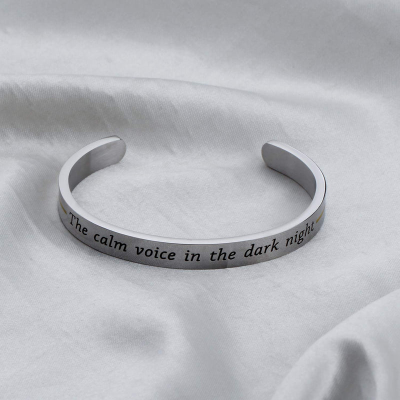 [Australia] - BAUNA 911 Dispatcher Gifts EMS Dispatcher Keychain The Calm Voice in the Dark Night Appreciation Gifts for 911 Dispatcher 911 Dispatcher Cuff 