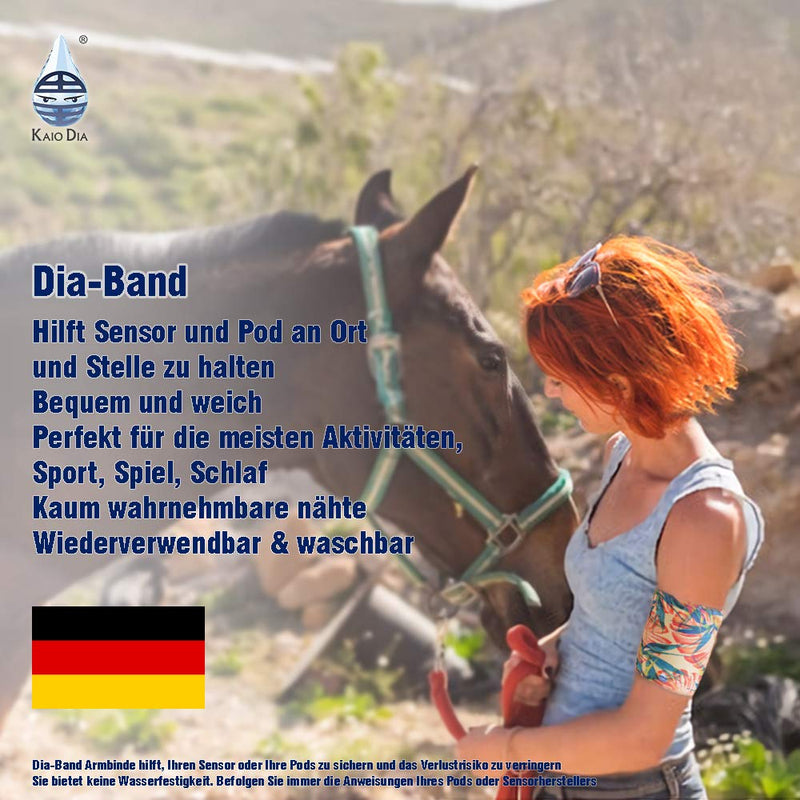 [Australia] - Dia-Band, Armband for CGM Freestyle Libre, Medtronic, Dexcom or Omnipod - Comfortable and Reusable Diabetic Armband for Glucose Sensor. (S (25-28 cm)) S ( 25-28 cm) 