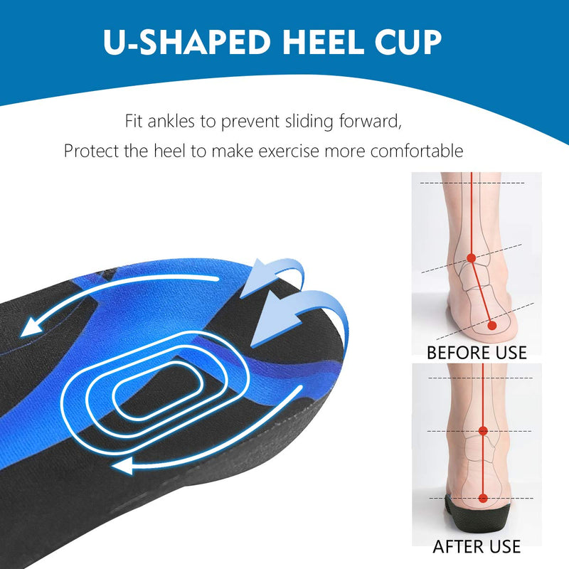 [Australia] - 3/4 Arch Support Insoles for Women/Men,QBK Orthotics Shoe Insoles High Arch Supports Shoe Insoles for Plantar Fasciitis, Flat Feet, Over-Pronation,Height Increase Insoles, Heel Cushion Inserts，M M:(men6.5-8.5/Women7.5-9.5) M:(Men6.5-8.5/Women7.5-9.5) 