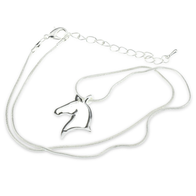 [Australia] - Embolden Jewelry Horse Necklace - Head Pendant - [Hypoallergenic Silver] for Teens & Girls - Equestrian/Rodeo/Country 