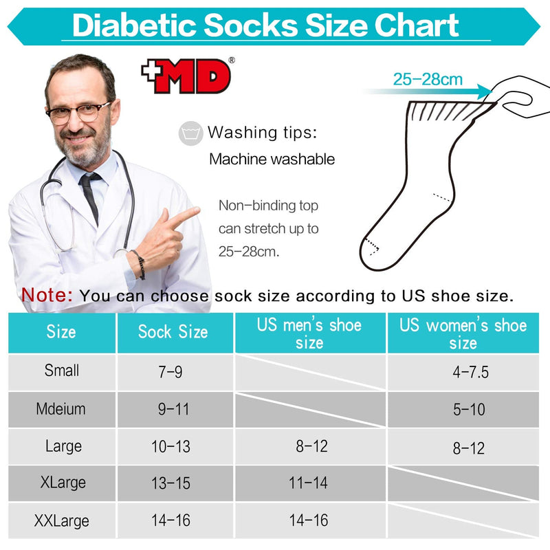 [Australia] - +MD 4 Pack Men’s Extra Wide Non-Binding Diabetic and Circulatory Bamboo Over The Knee Socks with Cushioned Sole 4White13-15 Sock Style13-15,mens Shoe Style11-14 White(4 Pairs) 