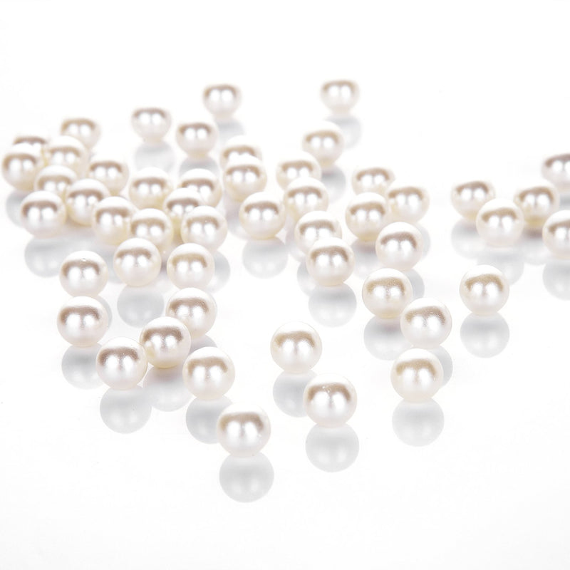 [Australia] - Makeup Beads for Brushes, Art Faux Pearls, HBlife 1100-Piece Round Pearl Beads to Hold Makeup Brush, Lipstick, Mascara, Eyeliner, 8mm (Beige) Beige 