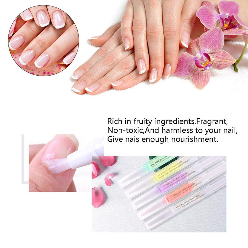 [Australia] - 2PCS Cuticle Oil Pens for Nail Care,Cuticle Revitalizer Oil Pen with Soft Brush,Cuticle Oil to Prevent Nail Cracking and Dry (Cherry & Lavender Flavor) Cherry & Lavender Flavors 