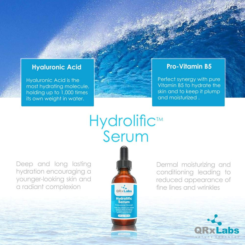 [Australia] - Hydrolific Serum - Ultra Pure Hyaluronic Acid Serum Boosted With Vitamin B5 (Large 60 ml) - Formulated To Maximize Dermal Penetration And Provide Long-Lasting Hydration - Best Skin Moisturizing Serum 