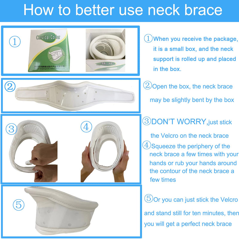 [Australia] - TANDCF Upgrade Cervical Neck Brace Collar with Chin Support for Stiff Relief Cervical Collar Correct Neck Support Pain Bone Care Health(Upgrade Size L/XL) Upgrade Size L/XL 