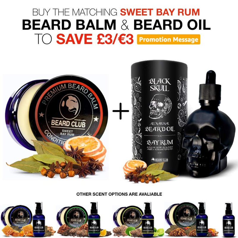 [Australia] - Beard Club - Beard Oil - Black Skull Bay Rum - Beard Oil for Men - Beard Care - Beard Softener for Men - Beard Conditioner for Men 