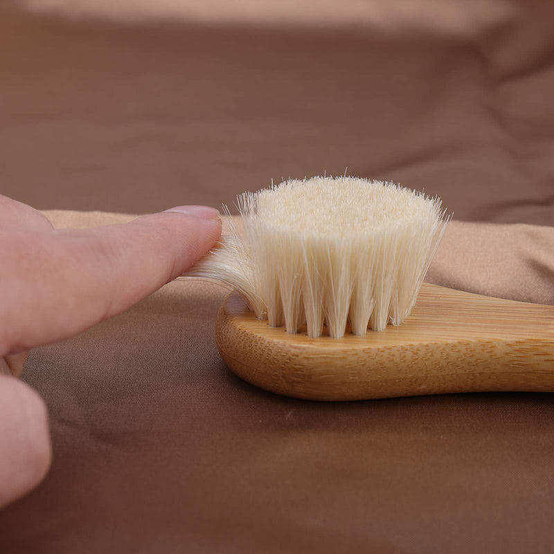[Australia] - Facial Cleansing Brush, Horsehair Exfoliator Face Brush for Exfoliation, Natural Ultrasoft Horsehair Bristle Bamboo Handle Washing Brush for Exfoliating, Massaging, Removing Blackhead. Wooden 