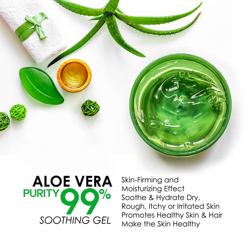 [Australia] - Beaueli Aloe Vera gel, Aloe Hand gel, After Sun, Dry Skin, Psoriasis, Acne Sensitive Skin, Natural Pure Aloe Cream, Daily Moisturizer Aloe Soothing Gel For Face, Body and Hair 