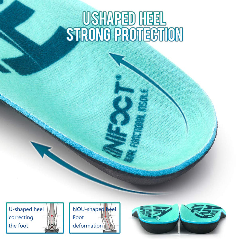 [Australia] - XINIFOOT 2 Pairs Arch Support Orthopedic Insoles for Plantar Fasciitis Pain Relief Orthotics, Flat Feet, Walking, Running Comfortable Inserts for Men UK 7-11 