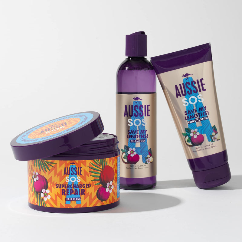 [Australia] - Aussie Repair Hair Mask For Dry Damaged Hair Supports Hair Growth, SOS Vegan Hair Mask With Australian Jojoba Seed Oil, Hair Repair Treatment For Hair In Urgent Need Of Rescue, 450 ml 