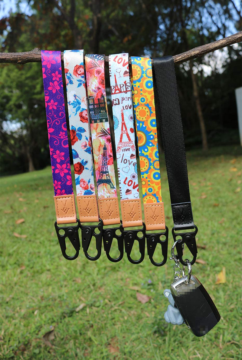 [Australia] - Wrist lanyard for keys, Wristlet Keychain&Keyrings，Wristlet Strap for Key, Hand Wrist Lanyard Key Chain Holder Black 