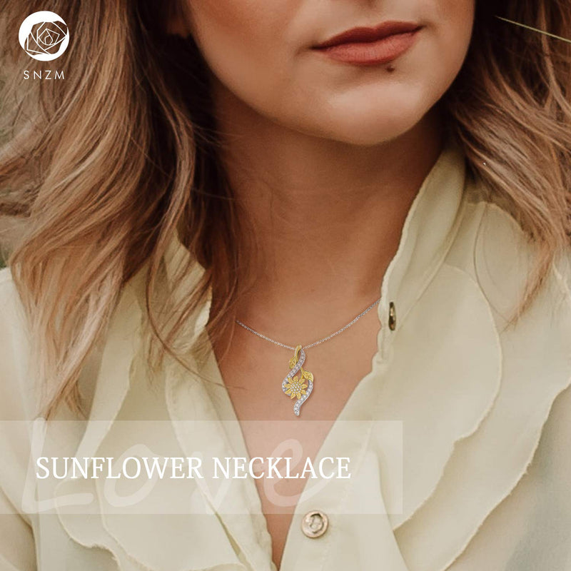 [Australia] - You are My Sunshine Sunflower Pendant Necklace for Women Girls- Rose Flower Love Heart Necklaces Jewelry Gifts for Girlfriend Wife on Birthday Anniversary Sunflower Necklace 2 