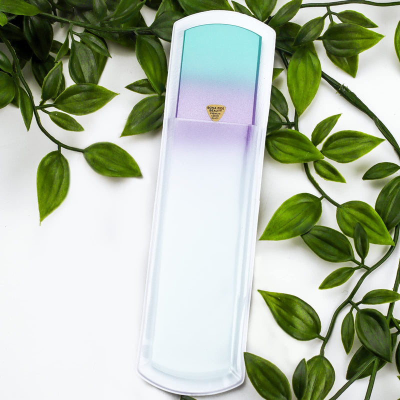 [Australia] - Glass Foot File, Foot Callus Remover and Foot Sander by Bona Fide Beauty Premium Czech Glass Nail File Sea Spritz 