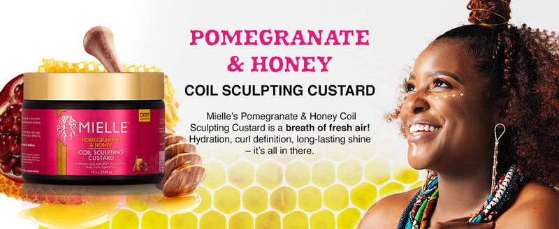 [Australia] - Mielle Organics Pomegranate & Honey Coil Sculpting Custard for Type 4 Hair, 12 Ounces 