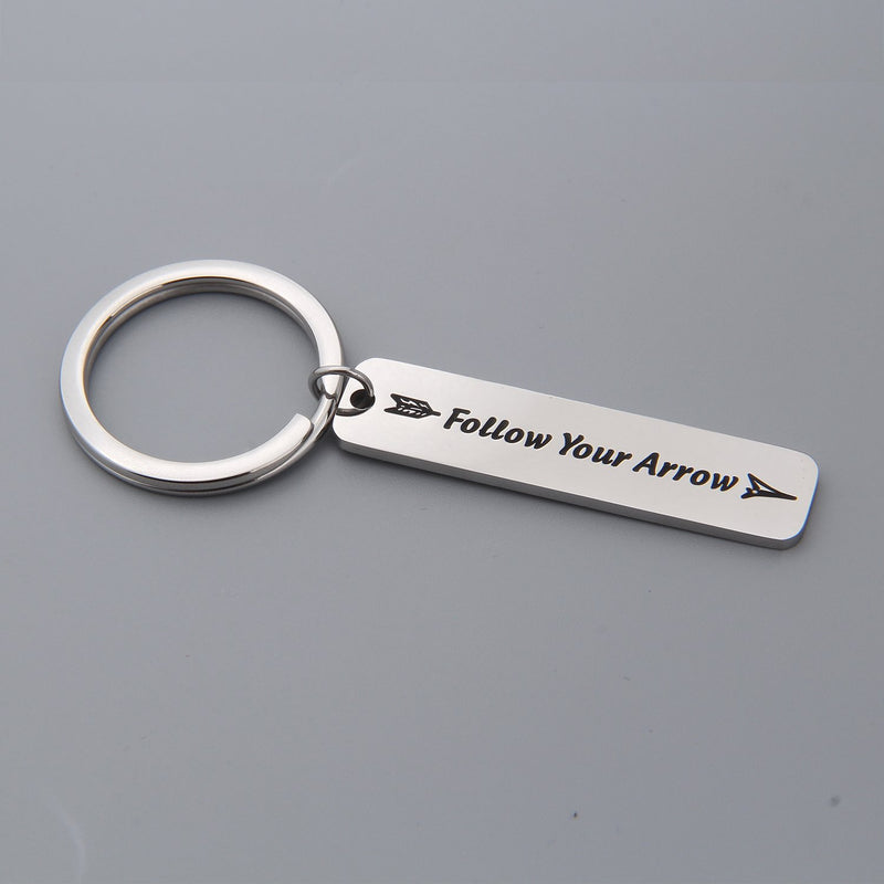 [Australia] - KUIYAI Follow Your Arrow Keychain Inspirational Quote Pendant Wanderlust Jewelry 