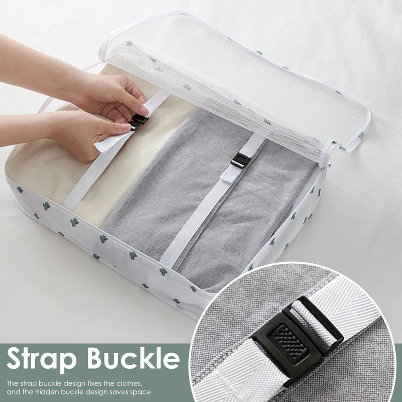[Australia] - Packing Cubes for Suitcases, 8pcs Travel Packing Bags, Lightweight Waterproof, Clothes Socks Shoes Toiletry Bag Organizer for Traveling (Cactus) Cactus 