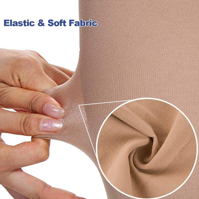 [Australia] - Beister Closed Toe Knee High Calf Compression Socks for Women & Men, Firm 20-30 mmHg Graduated Support for Varicose Veins, Edema, Flight, Pregnancy, Beige, Medium Medium (Pack of 1) 
