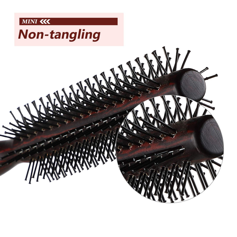 [Australia] - 3 Pieces Small Round Brush for Short Hair, 1 Inch Styling Hair Brush for Pixie Hair, Quiff Roller Nylon Bristle for Bangs, Thin Hair, Fine hair, Curling 