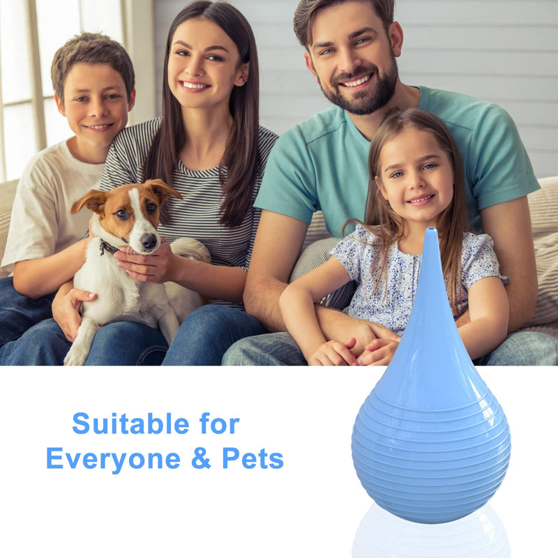 [Australia] - Rubber Suction Ear Syringe, BVN Hand Bulb Syringe Ear Washing Squeeze Bulb, for Ear Wax Removal, Suitable for Adults and Children, Blue 