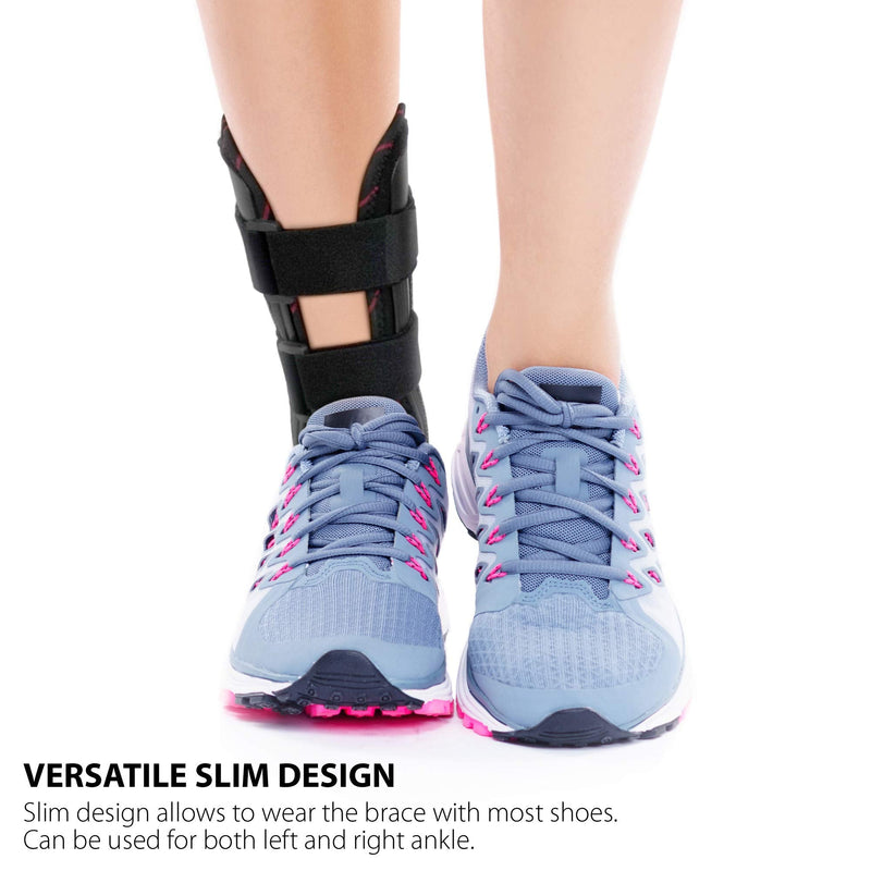 [Australia] - ORTONYX Ankle Stabilizer Brace Stabilizing Stirrup Splint - One Size Fits Most - Black 