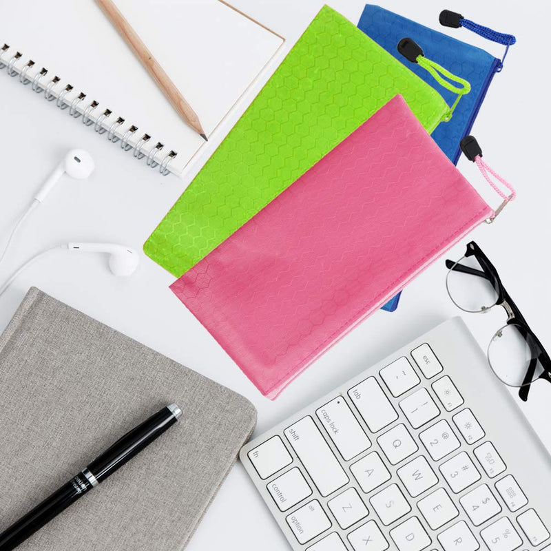 [Australia] - Sailing-go 12 Pieces Red Zipper Waterproof Bag Pencil Pouch for Cosmetic Makeup Bills Office Supplies Travel Accessories and Daily Household Supplies 