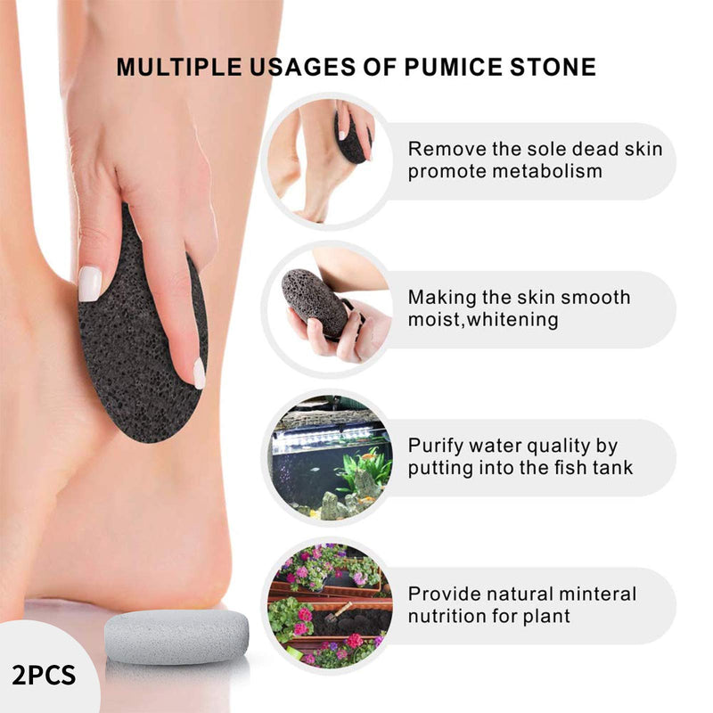 [Australia] - Symlis Natural Pumice Stone for Feet - Lava Callus Remover Feet - Health Foot Care - Pedicure Exfoliation Tool - Great for Corn Dead Skin Remover For Feet and Hands (2 Packs) 