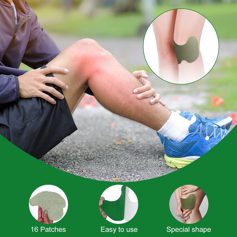 [Australia] - Knee Pain Relief Patches, Knee Pain Patches for Arthritis, Wormwood Patches, Back Pain Relief Plaster 16 PCs, Knee Joint Pain Relief, All Natural Formula & No Side Effects 